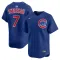 Men's Chicago Cubs #7 Dansby Swanson Nike Royal Alternate Limited Jersey