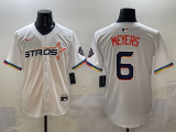 Men's Houston Astros #6 Jake Meyers White 2025 City Connect Limited Jersey