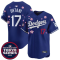 Youth Los Angeles Dodgers #17 Shohei Ohtani Royal 2025 Tokyo Series Limited Stitched Jersey