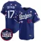 Youth Los Angeles Dodgers #17 Shohei Ohtani Royal 2025 Tokyo Series Limited Stitched Jersey