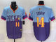 Men's Colorado Rockies #14 Ezequiel Tovar Purple/Light Blue 2025 City Connect Limited Jersey