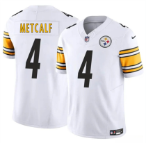 Men's Pittsburgh Steelers #4 DK Metcalf White 2024 F.U.S.E. Vapor Untouchable Limited Jersey