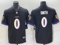 Men's Baltimore Ravens #0 Smith Black Vapor Untouchable Limited Jersey