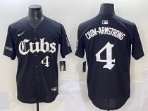 Men's Chicago Cubs #4 Pete Crow-Armstrong Black Stitched Baseball Jersey