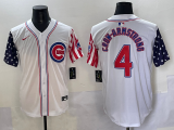 Men's Chicago Cubs #4 Pete Crow-Armstrong White Stitched Baseball Jersey
