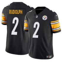 Men's Pittsburgh Steelers #2 Mason Rudolph Black 2025 Draft F.U.S.E. Vapor Limited Jersey