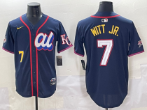 Men's Kansas City Royals #7 Bobby Witt Jr. National League Navy 2025 All-Star Edition Limited Jersey