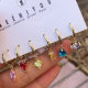6 Pairs Set Colorful Stone Earring