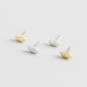 INS Geometric Smooth-faced eye Pave cz S925 Silver Earrings