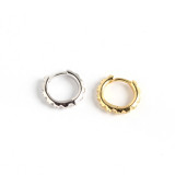 INS Geometric Metal Gear Pave cz Punk Outfits S925 Silver Earrings