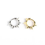 INS Punk Style Rivet Pave cz S925 Silver Earrings