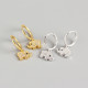INS Elephant Shape Pave cz S925 Silver Earrings