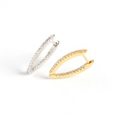 INS Geometric Great Circle Pave cz S925 Silver Earrings