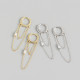 INS Tassel Chain Pave cz S925 Silver Earrings