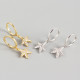 INS Starfish Shape Pave cz S925 Silver Earrings