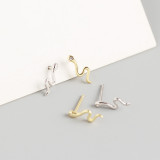 INS Snake-shaped Pave cz S925 Silver Earrings