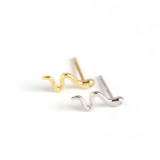 INS Snake-shaped Pave cz S925 Silver Earrings