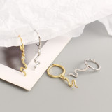 INS Snake shape Ear Clip S925 Silver Earrings