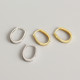 INS Geometric Smooth-faced Ear Clip S925 Silver Earrings