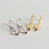INS Peace Dove Ear Clip S925 Silver Earrings