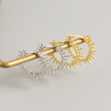 INS Geometric Individuality Small Ball Ear Clip S925 Silver Earrings