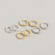 INS Colorful Diamond Ear Clip S925 Silver Earrings