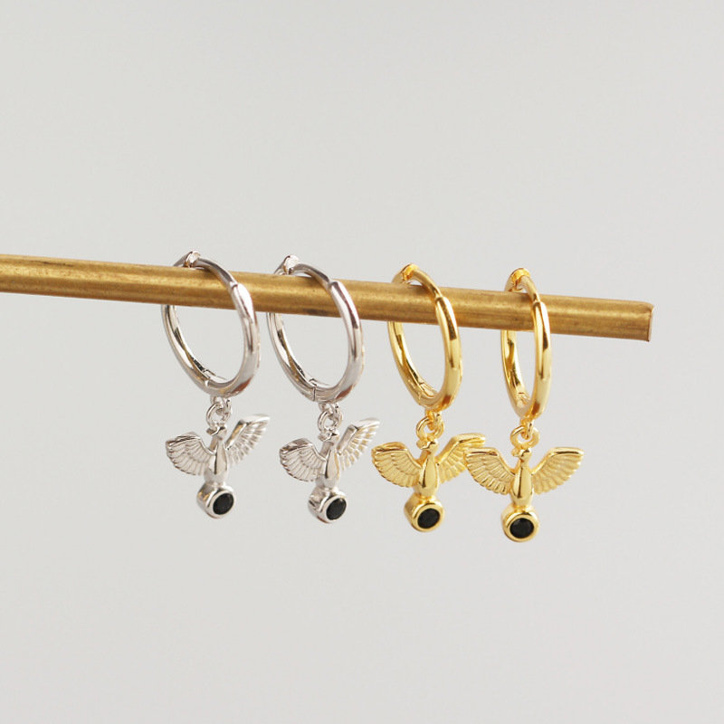 INS Peace Dove Ear Clip S925 Silver Earrings