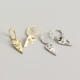 INS Heart Devil Eye Turquoise Blue Ear Clip S925 Silver Earrings