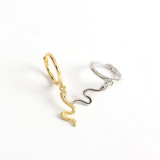 INS Snake shape Ear Clip S925 Silver Earrings
