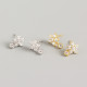 INS Snowflake Ear Clip Pave cz S925 Silver Earrings
