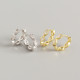 INS Geometric Horse Eye Ear Clip S925 Silver Earrings