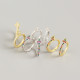 INS Colorful Stone Ear Clip S925 Silver Earrings