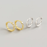 INS Circle Knot Winding Ear Clip S925 Silver Earrings