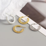 INS Geometric Ballpoint Ear Clip S925 Silver Earrings