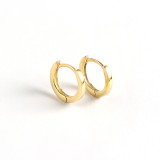 INS Simple Circle  Ear Clip S925 Silver Earrings