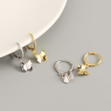 INS Butterfly Insect Ear Clip S925 Silver Earrings