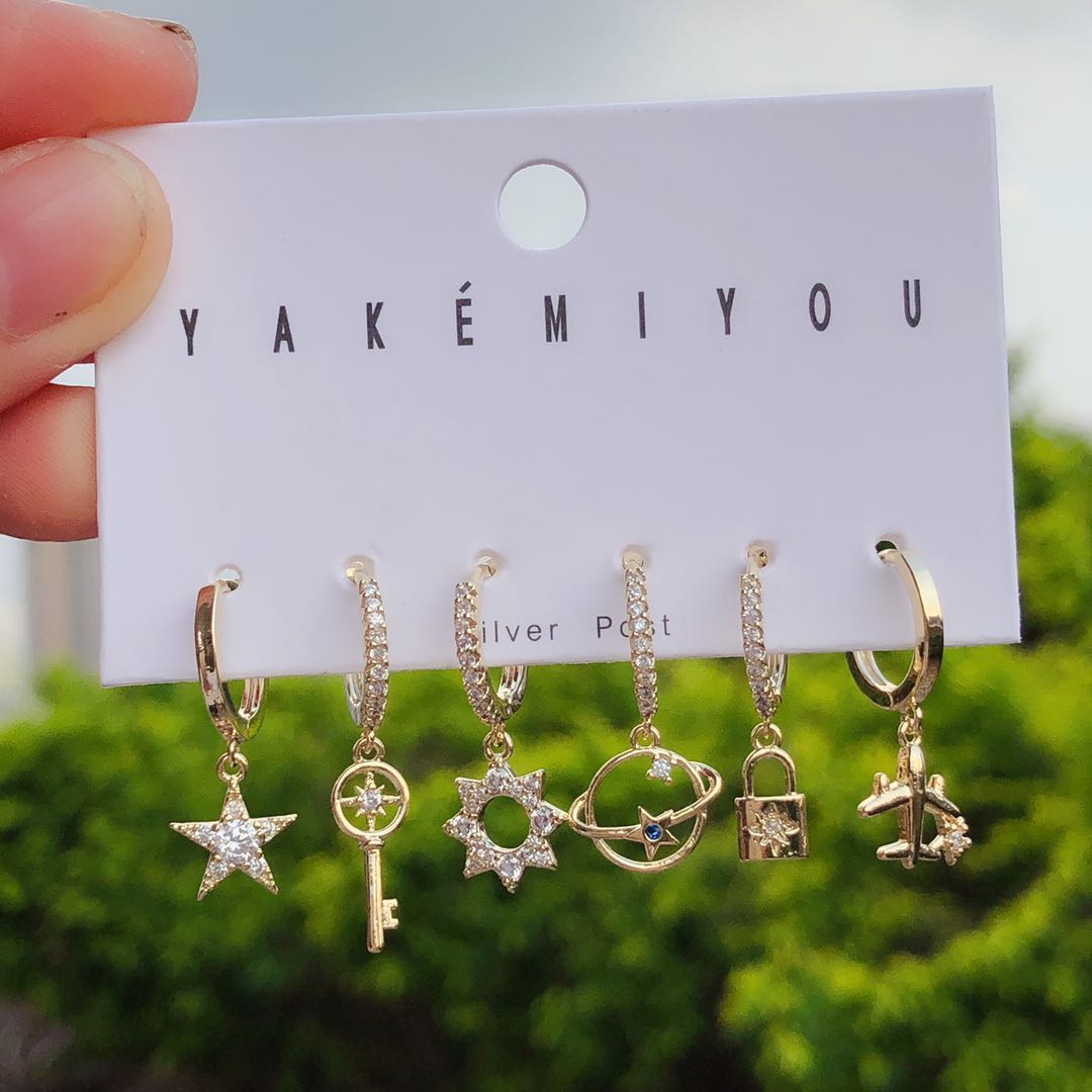 Set mess charms earring
