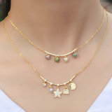 Heart charms neckalce . star locker charms neckalce