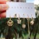 Set butterfly charms earring