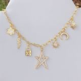 Mess charms necklace ( star ,flash ,moon ,sun... charm )