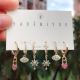 Set safe pin charms earring