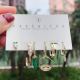 Set mess green charms earring
