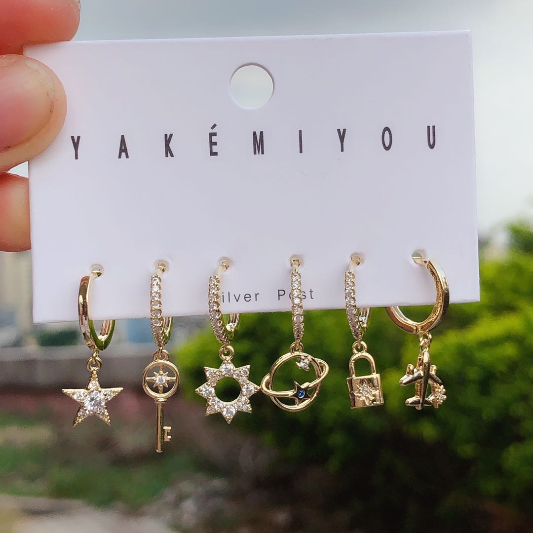 Set mess charms earring