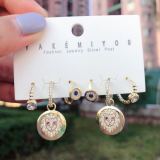 Set tiger charms earring