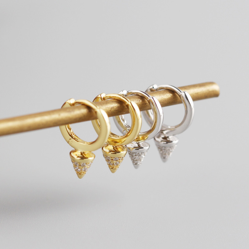 INS Rivet Ear Clip S925 Silver Earrings