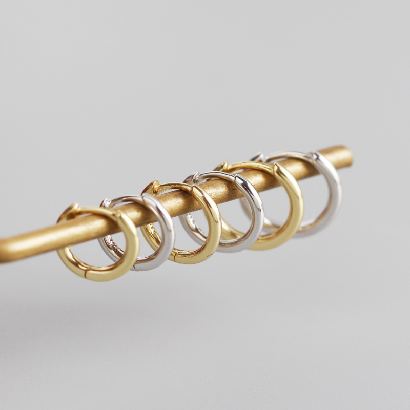 INS Circle smooth-faced Ear Clip S925 Silver Earrings