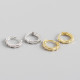 INS Geometric Ear Clip Pave cz S925 Silver Earrings