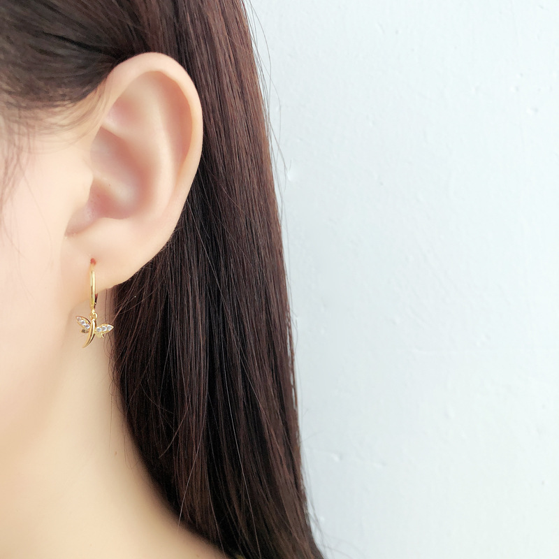 Insect Dragonfly S925 Silver Stud Earrings
