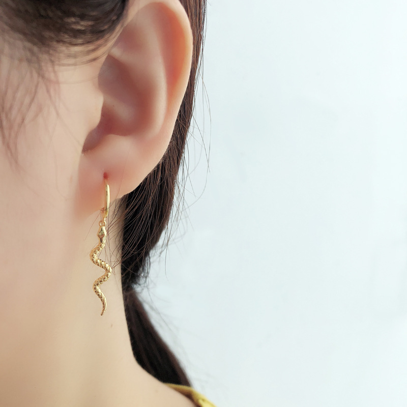 Animal Snake-shape Ear Clip S925 Silver Earrings