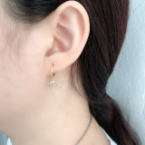 Crescent Moon Ear Clip S925 Silver Earrings